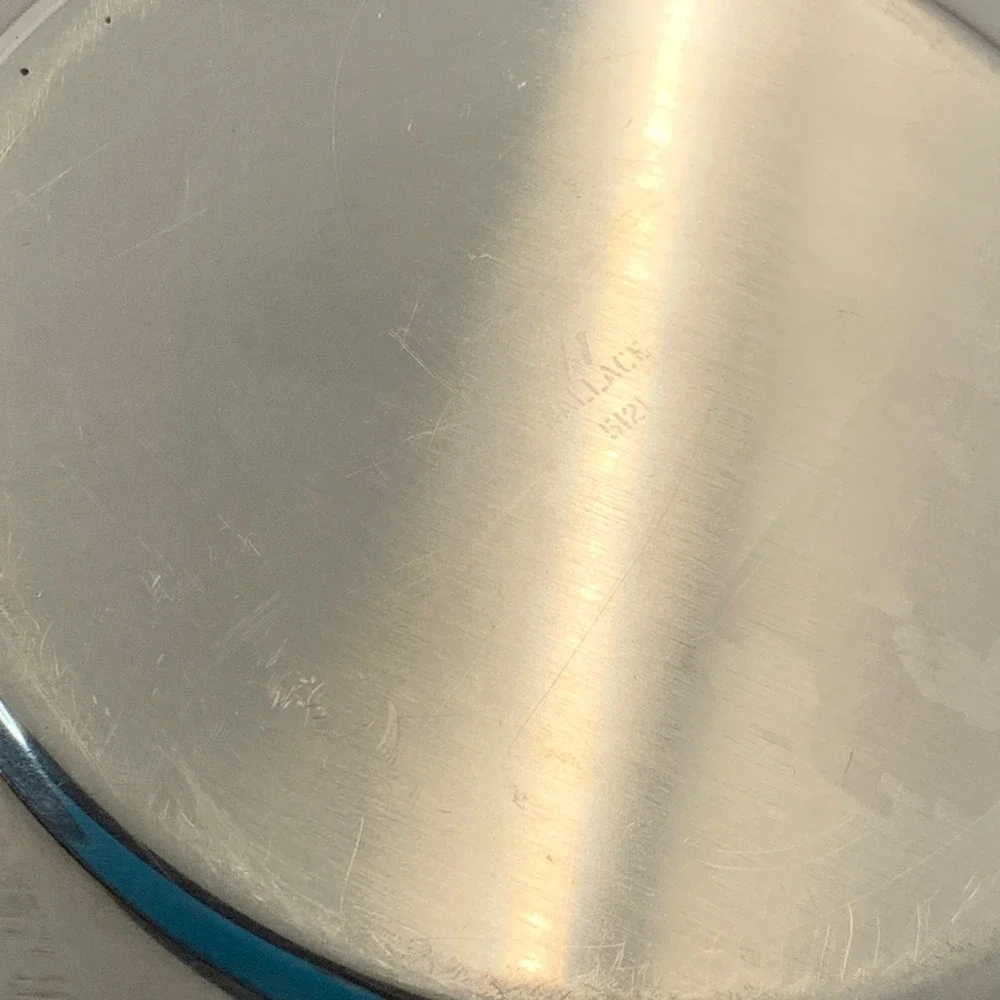 Wallace Silverplate Round Serving Tray‎ Platter Embossed Scroll Border 5121 11in